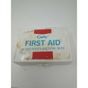 First Aid Kit Vintage - Curity First Aid Auto Reflector Kit. Kendall brand